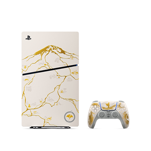 Sony PlayStation 5 Slim Ghost of Yotei Limited Edition, белый / золотистый - Комплект с игровой консолью