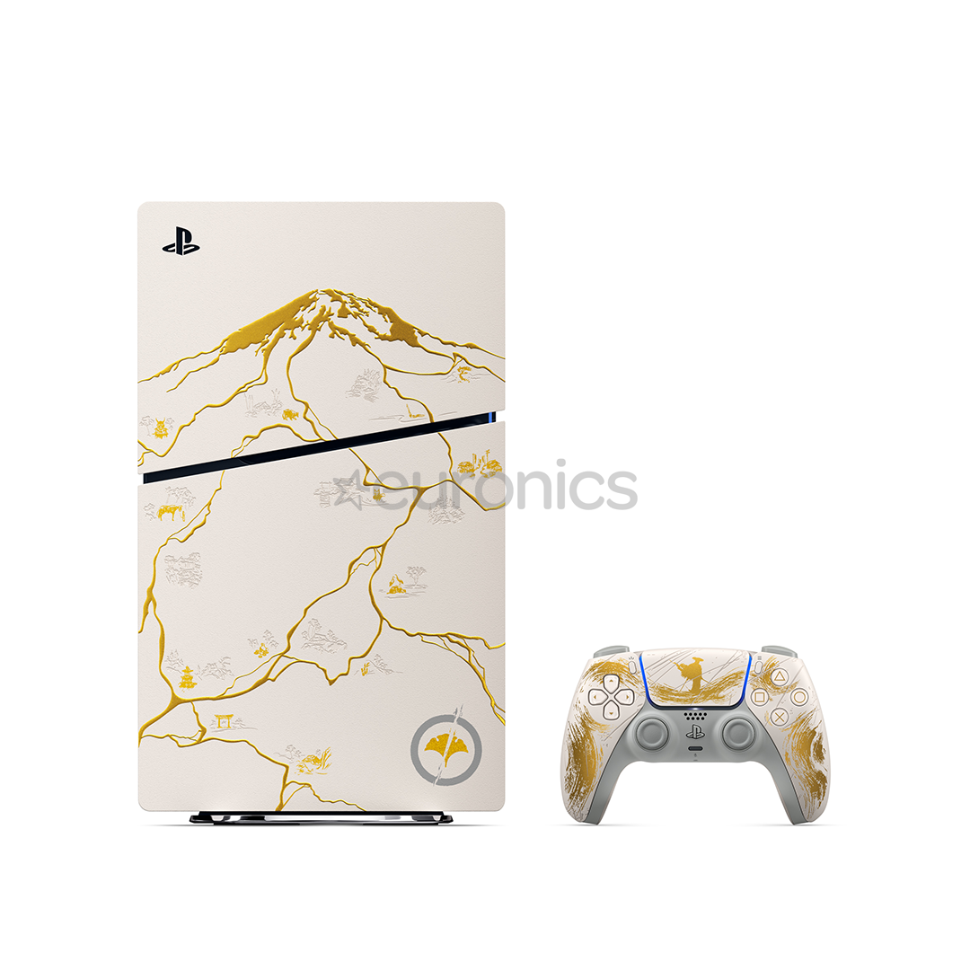 Sony PlayStation 5 Slim Ghost of Yotei Limited Edition, белый / золотистый - Комплект с игровой консолью