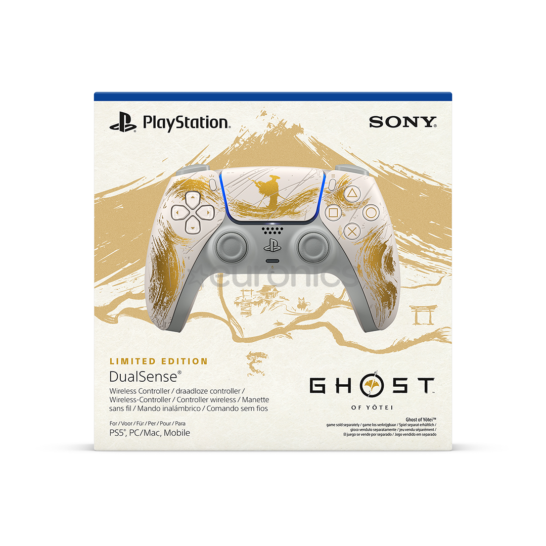 Sony DualSense Ghost of Yotei Limited Edition, PlayStation 5, белый / золотистый - Контроллер