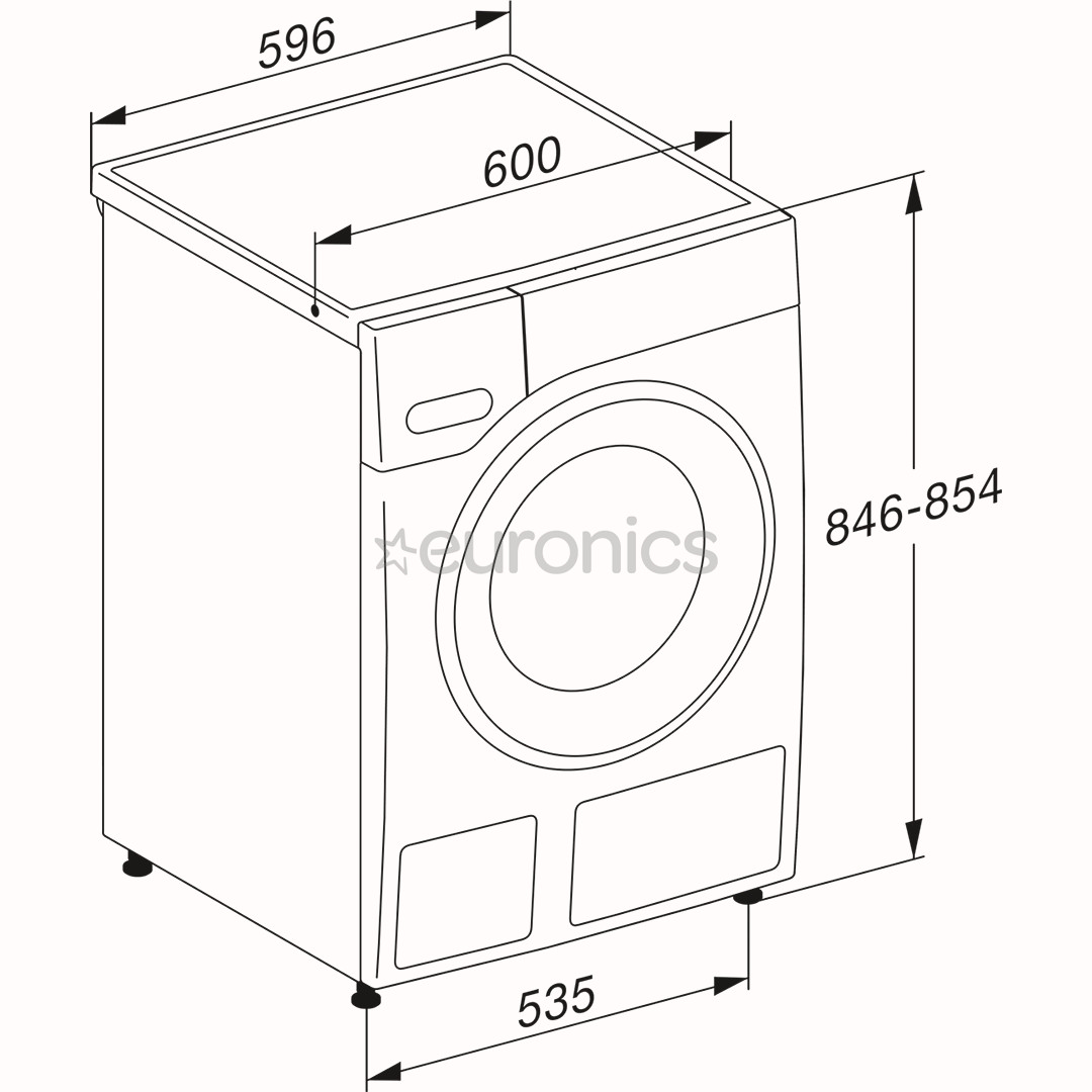 Miele W1 PowerWash, 8 kg, sügavus 64.3 cm, 1400 p/min - Eestlaetav pesumasin