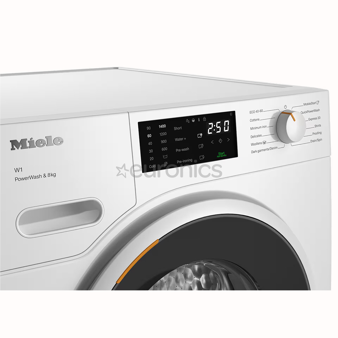 Miele W1 PowerWash, 8 kg, sügavus 64.3 cm, 1400 p/min - Eestlaetav pesumasin