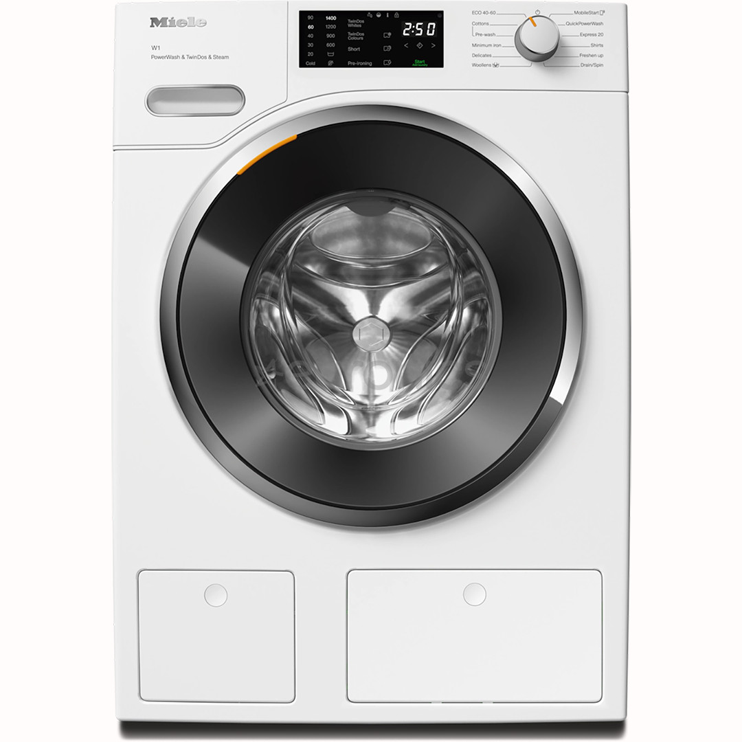 Miele W1 PowerWash & TwinDos & Steam, 9 kg, sügavus 64.3 cm, 1400 p/min - Eestlaetav pesumasin