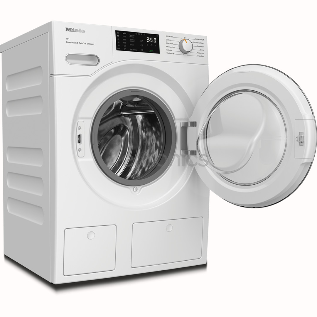 Miele W1 PowerWash & TwinDos & Steam, 9 kg, sügavus 64.3 cm, 1400 p/min - Eestlaetav pesumasin