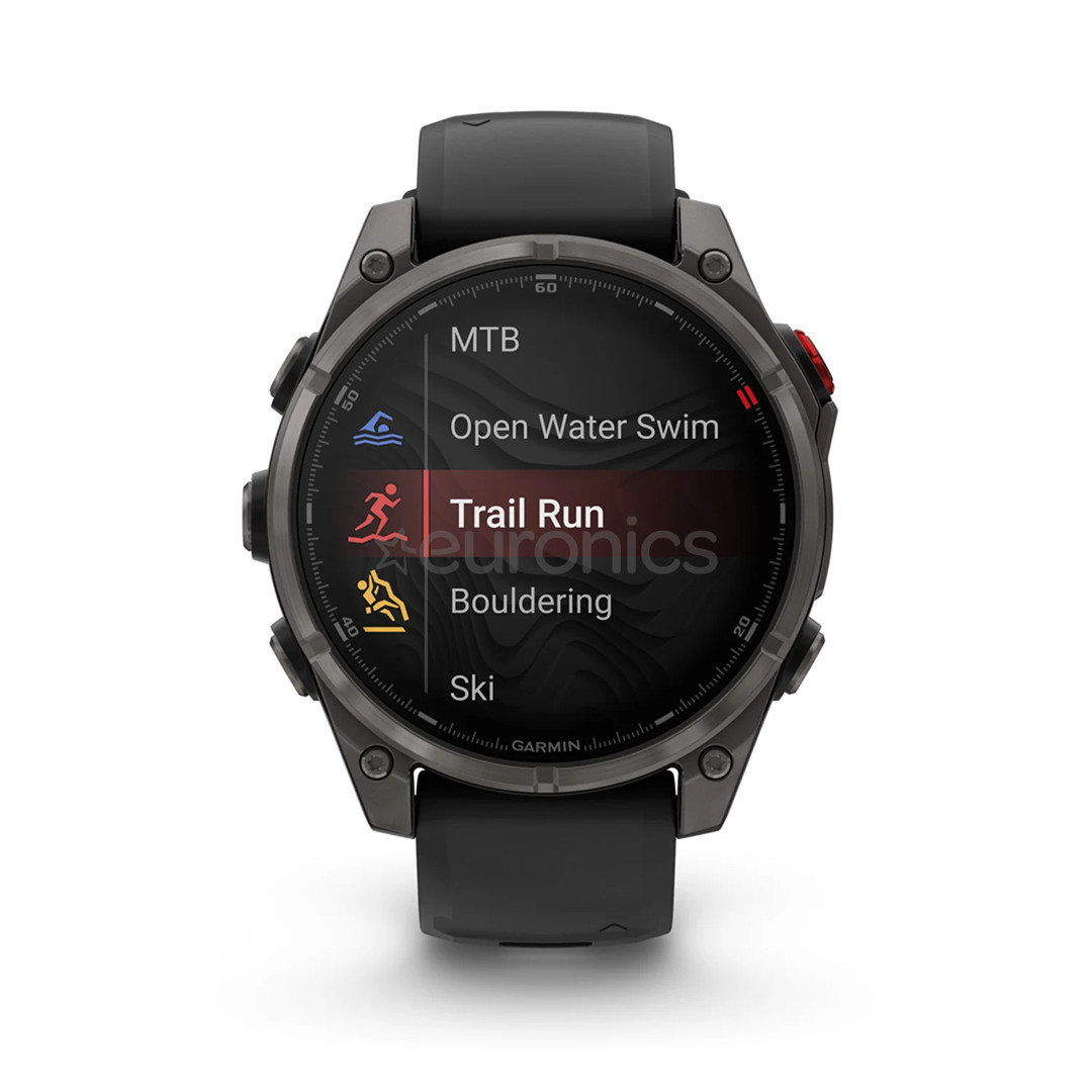 Garmin Fenix 8 Pro, 47 mm, titaan, hall / must - Spordikell