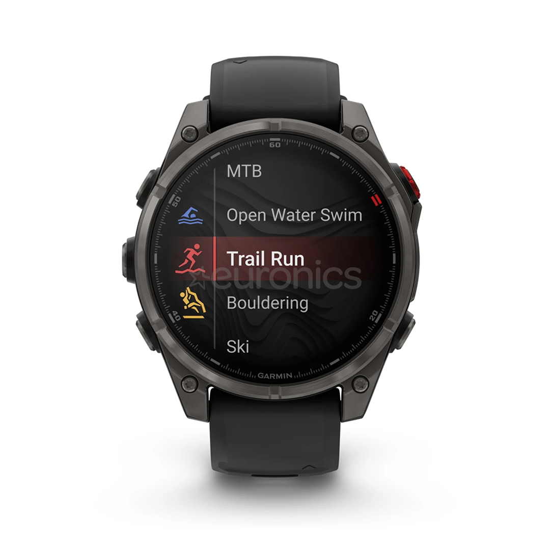 Garmin Fenix 8 Pro, 47 mm, titanium, carbon gray / black - Sports watch