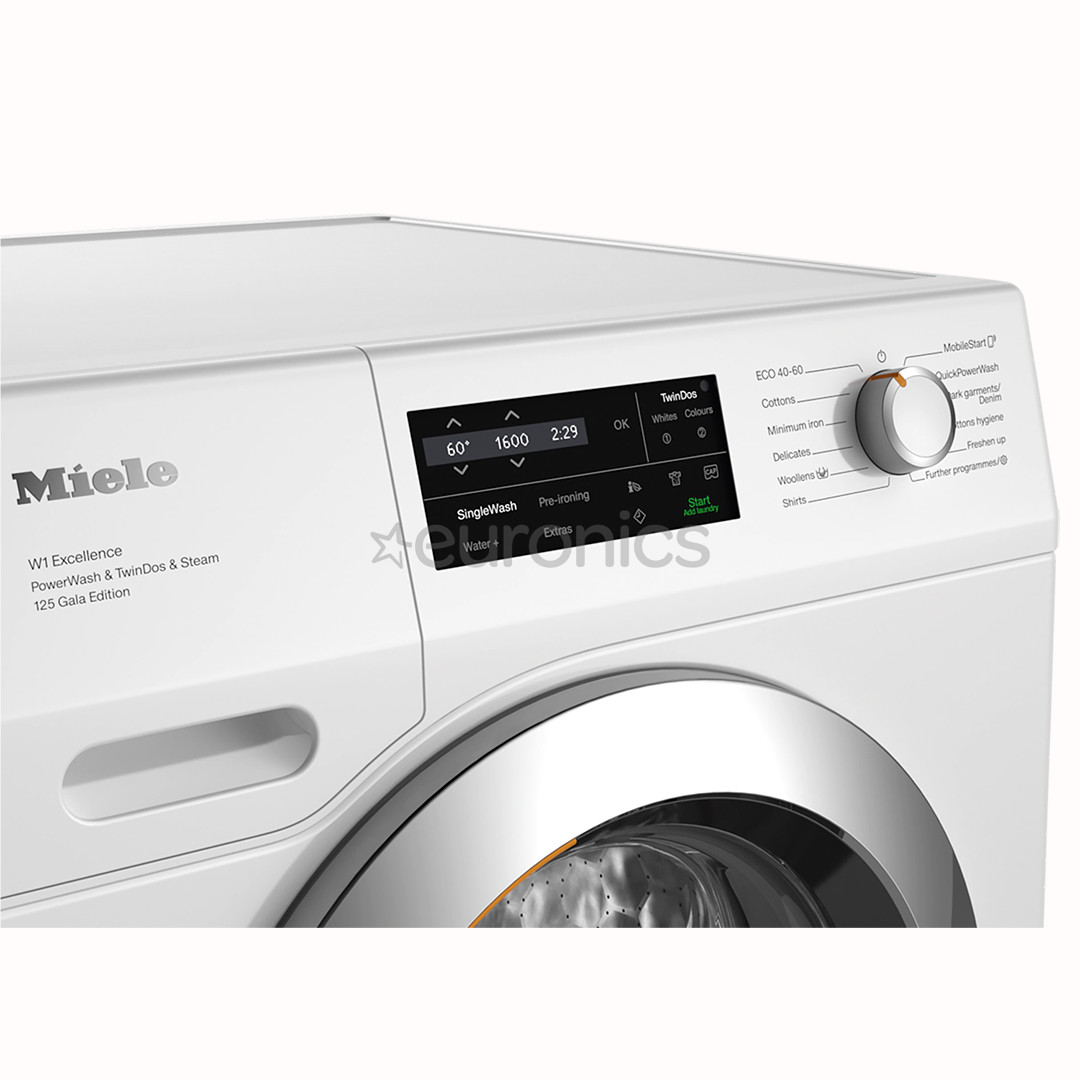 Miele W1 Excellence 125 Gala Edition, 9 kg, sügavus 60 cm, 1600 p/min - Eestlaetav pesumasin
