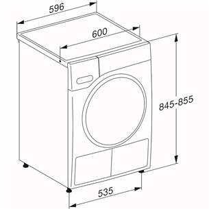 Miele T1 EcoSpeed & Active, 8 kg, sügavus 65.5 cm - Pesukuivati