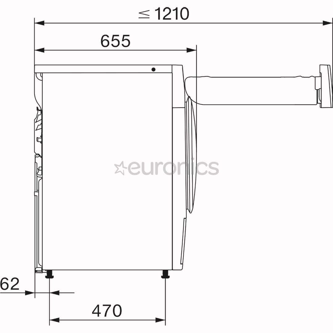 Miele T1 EcoSpeed & Active, 8 kg, sügavus 65.5 cm - Pesukuivati