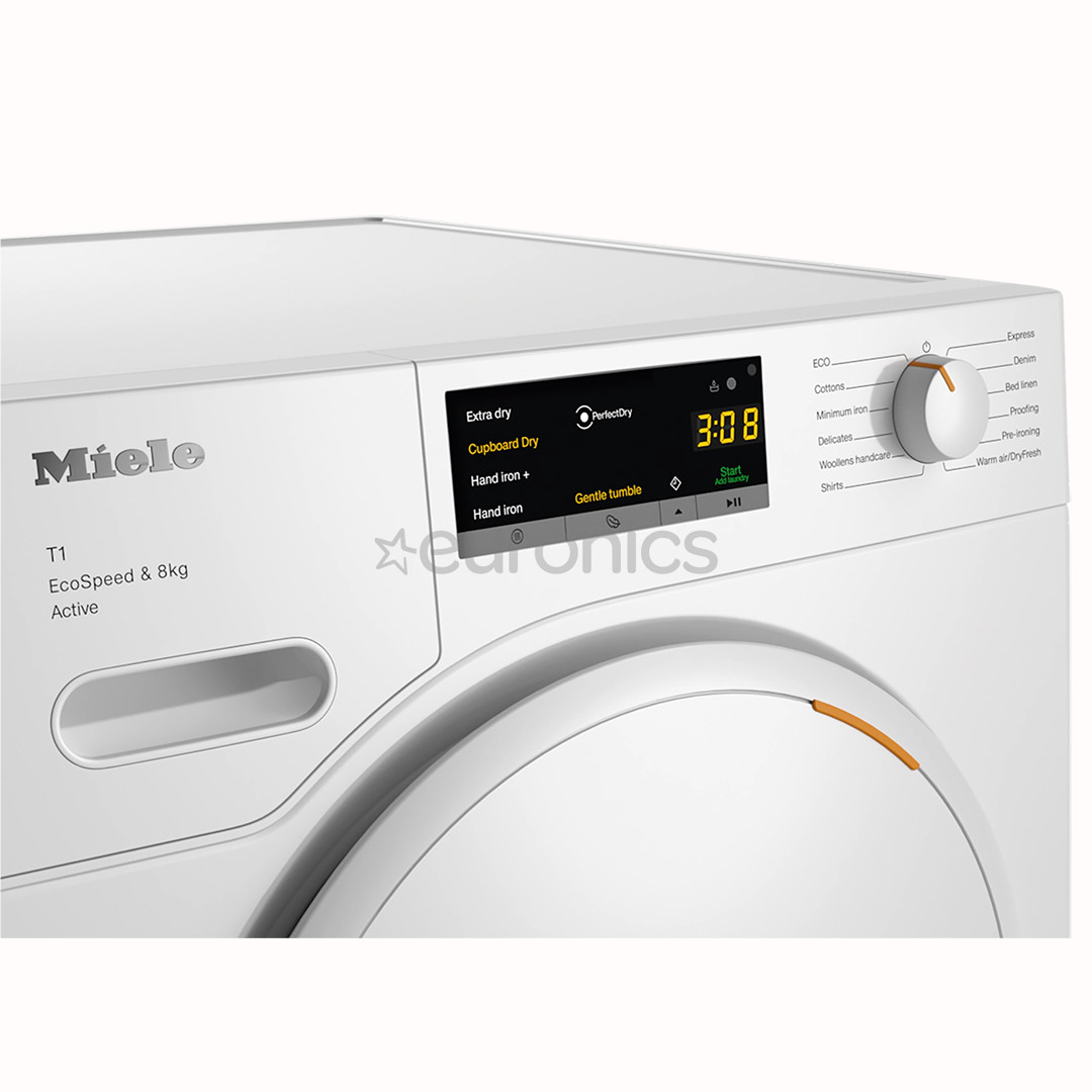 Miele T1 EcoSpeed & Active, 8 kg, depth 65.5 cm - Clothes dryer