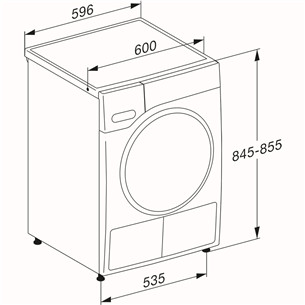 Miele T1 Selection EcoSpeed & Active, 8 kg, depth 64.3 cm - Clothes dryer