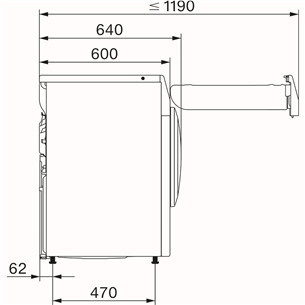 Miele T1 Excellence EcoSpeed Active, 8 kg, depth 60 cm - Clothes dryer
