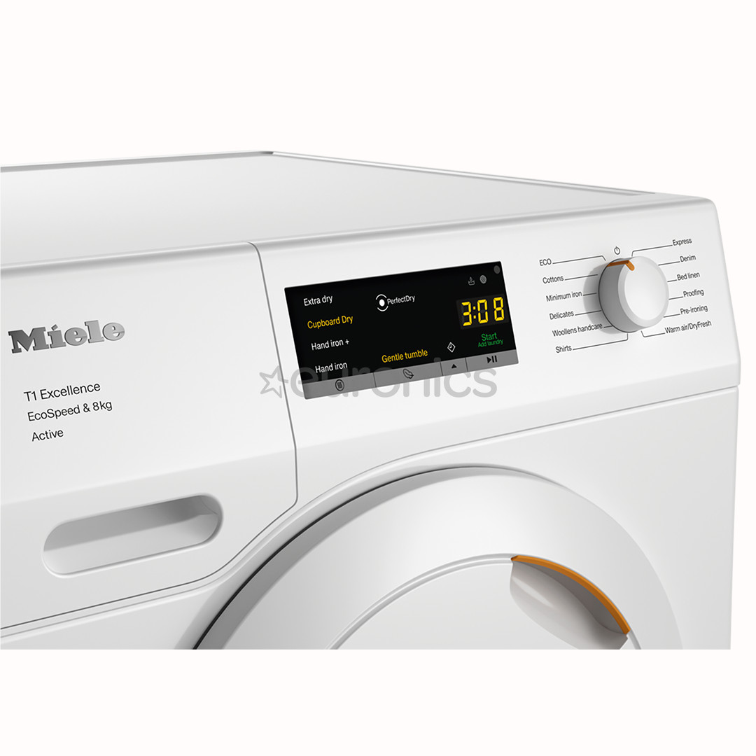 Miele T1 Excellence EcoSpeed Active, 8 kg, depth 60 cm - Clothes dryer