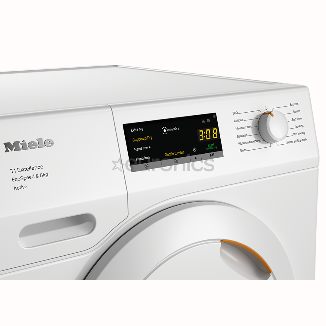 Miele T1 Excellence EcoSpeed Active, 8 kg, sügavus 60 cm - Pesukuivati