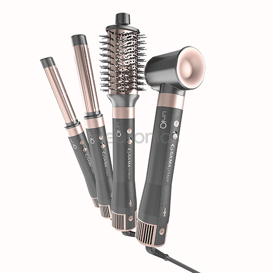 GA.MA Aura UniQ, 1500 Вт, темно-серый/розовый - Стайлер для волос