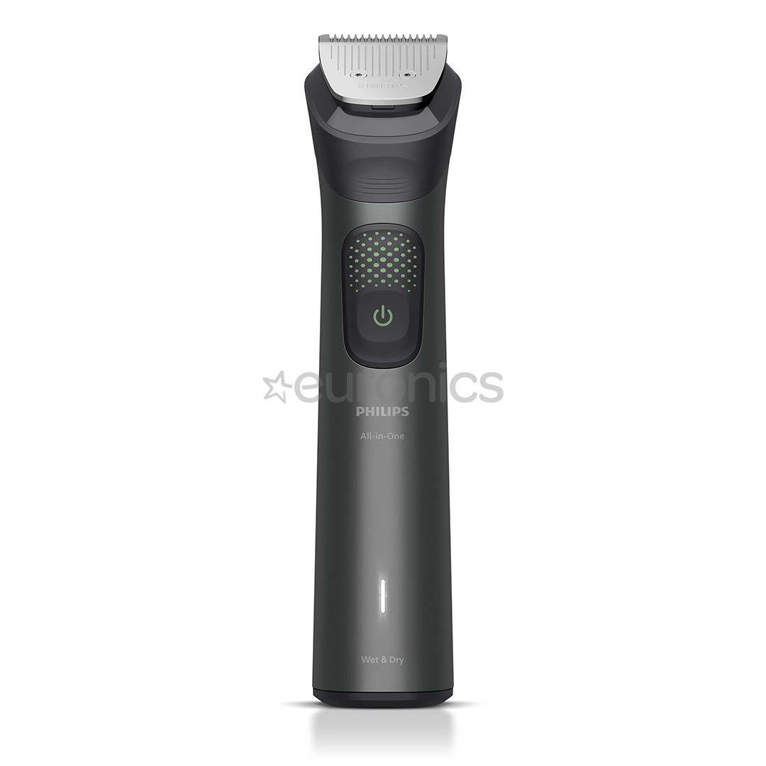 Philips All-in-One Trimmer 9000 Series, Wet & Dry, 15-in-1, grey - Trimmer set + OneBlade