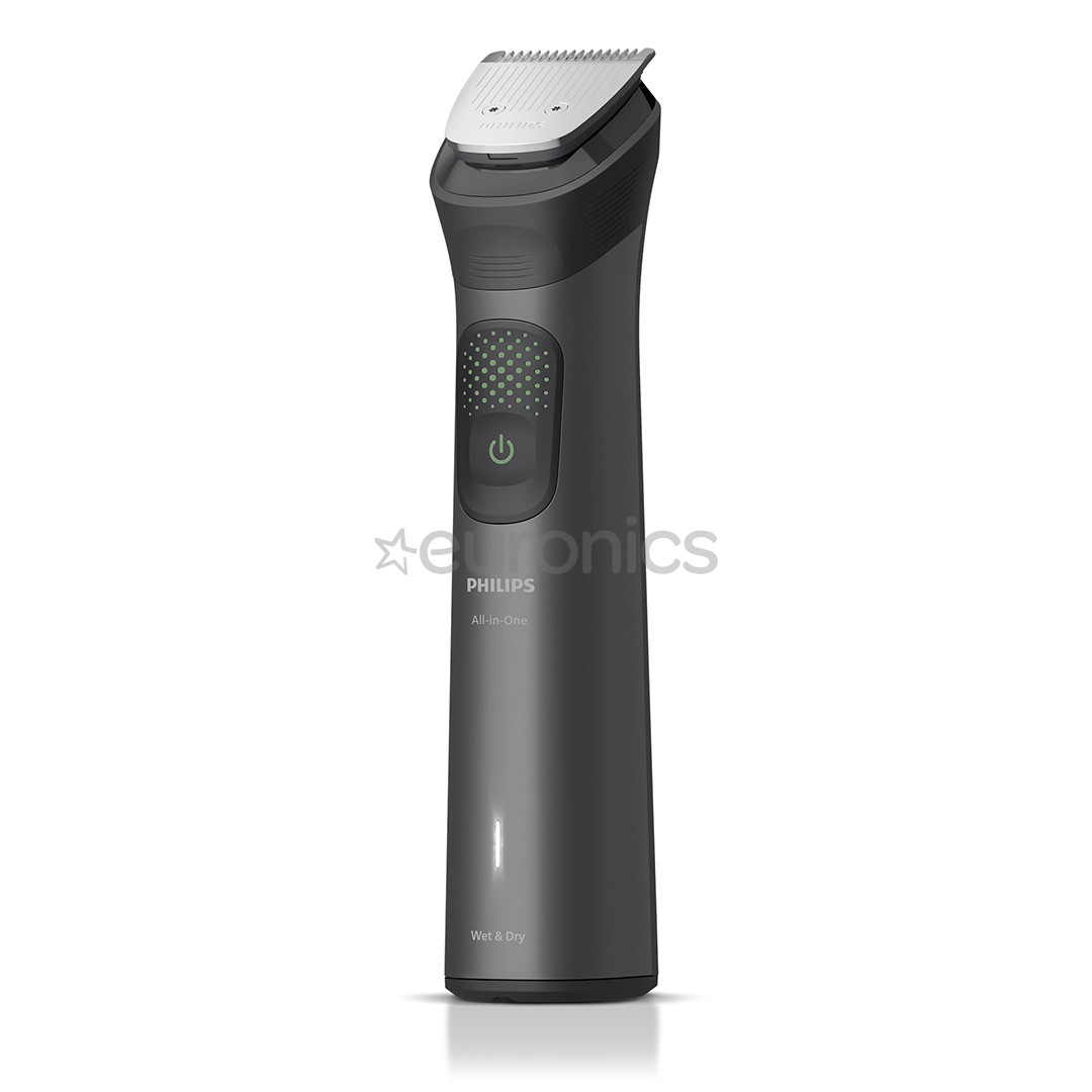 Philips All-in-One Trimmer 9000 Series, Wet & Dry, 15-in-1, grey - Trimmer set + OneBlade