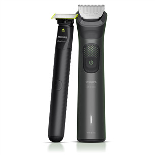 Philips All-in-One Trimmer 9000 Series, Wet & Dry, 15-in-1, grey - Trimmer set + OneBlade