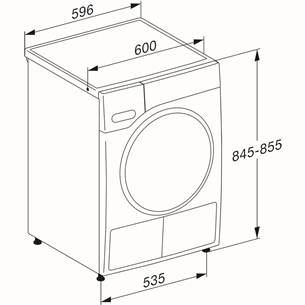 Miele T1 EcoSpeed, 9 kg, sügavus 64.3 cm - Pesukuivati