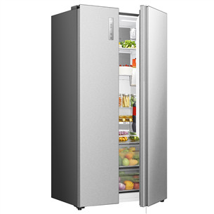 Hisense, NoFrost, 527 л, высота 179 см, серый - SBS-холодильник