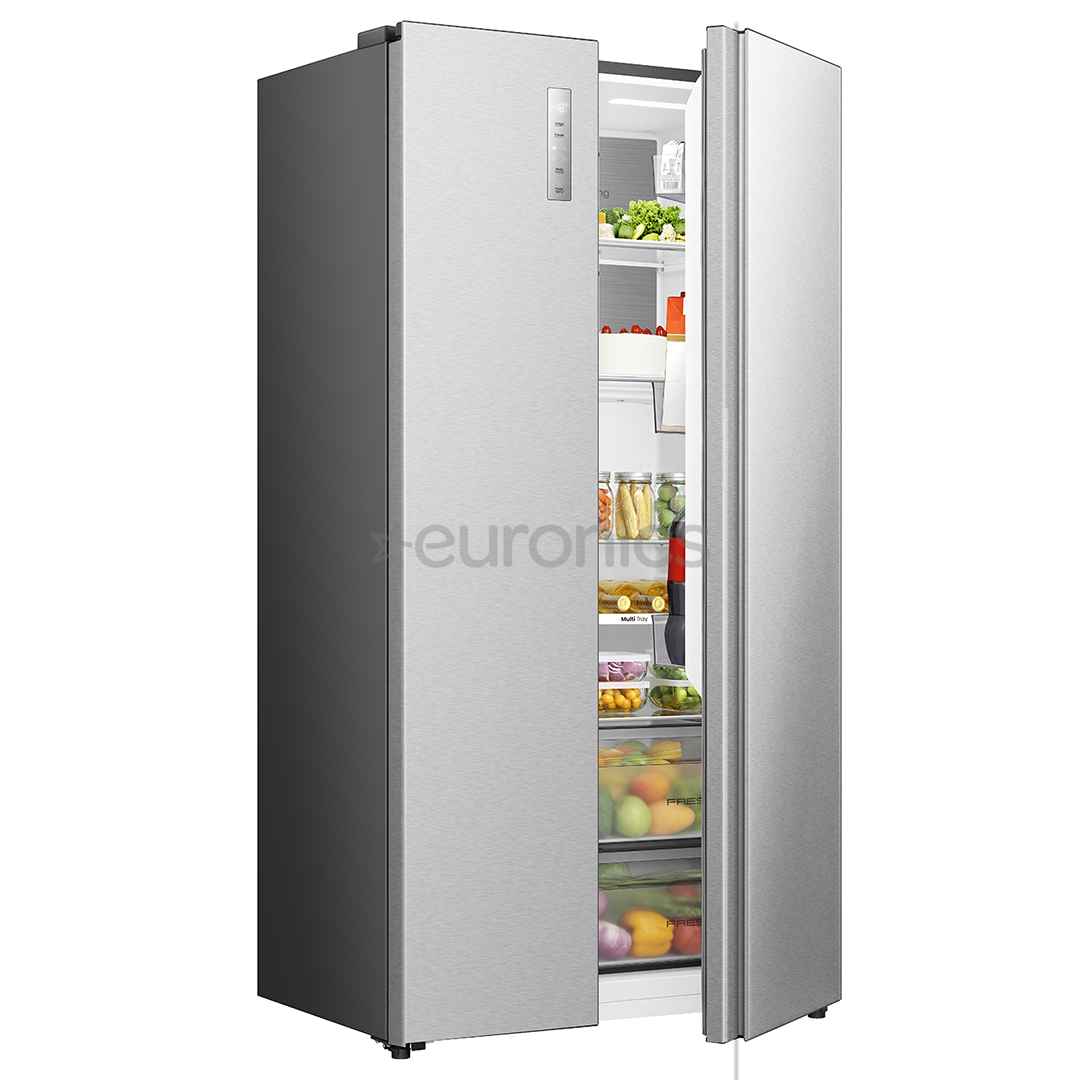 Hisense, NoFrost, 527 л, высота 179 см, серый - SBS-холодильник