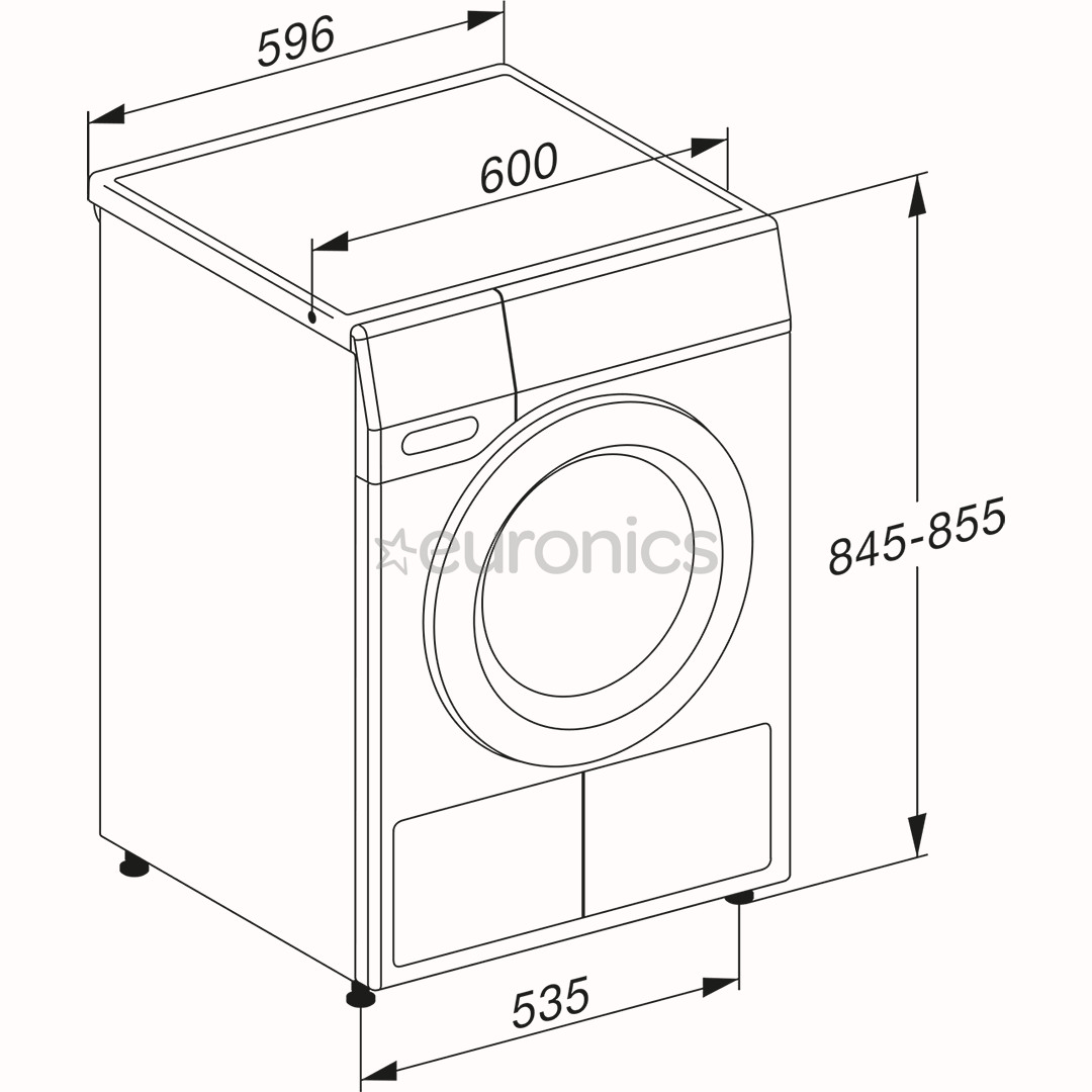 Miele T1 Excellence EcoSpeed, 9 kg, depth 60 cm - Clothes dryer