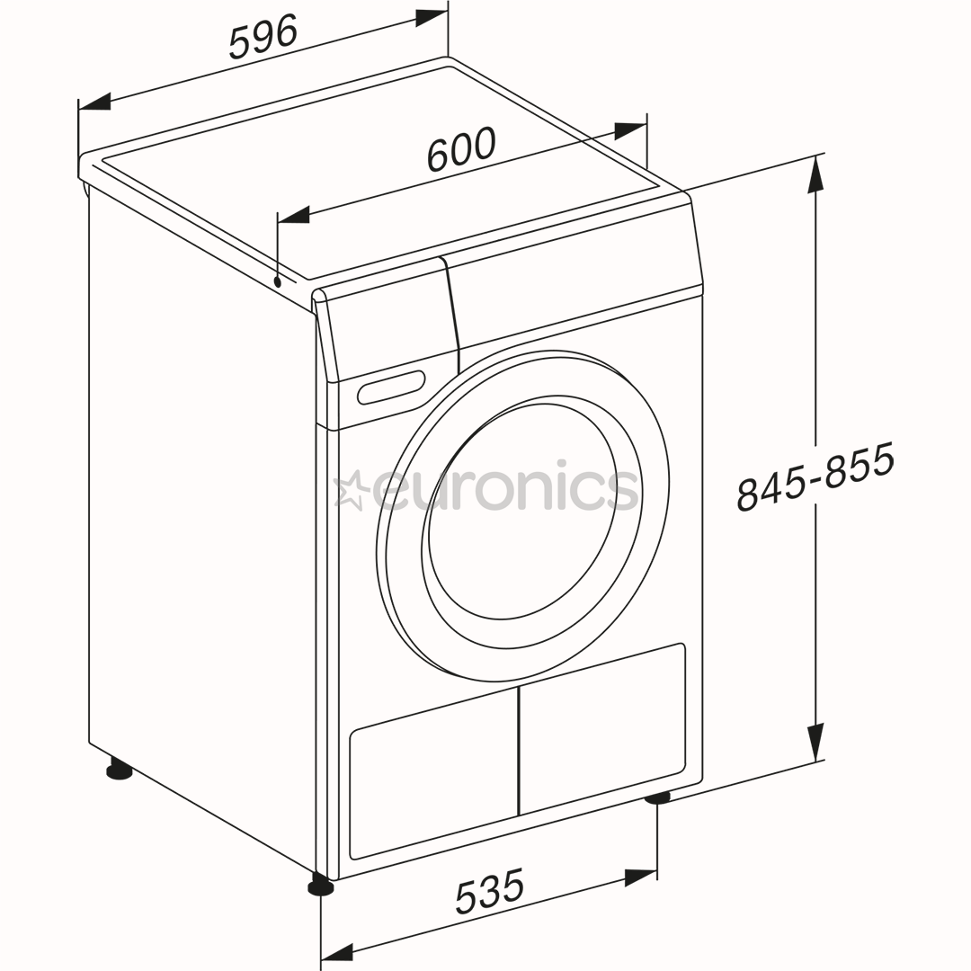 Miele T1 Excellence EcoSpeed, 9 kg, sügavus 60 cm - Pesukuivati