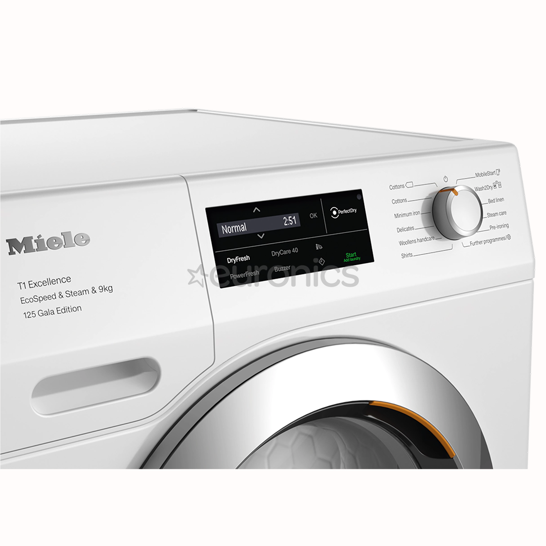 Miele T1 Excellence EcoSpeed & Steam 125 Gala Edition, 9 kg, sügavus 60 cm - Pesukuivati
