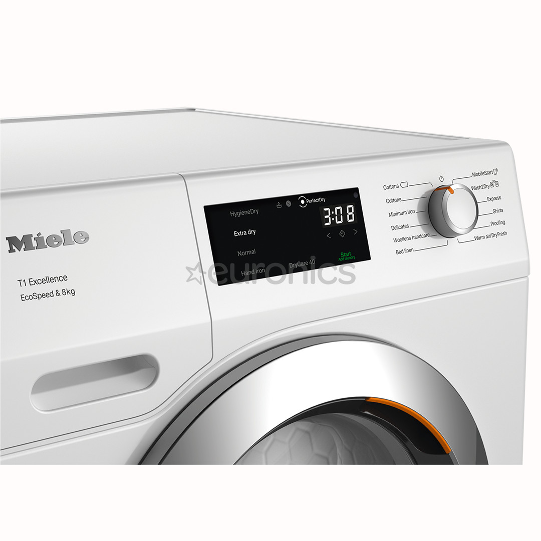 Miele T1 Excellence EcoSpeed, 8 kg, depth 60 cm - Clothes dryer