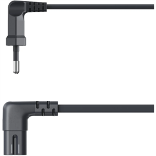 Hama Power Cord, 2-pin 90°, 1,5 m, must - Voolukaabel