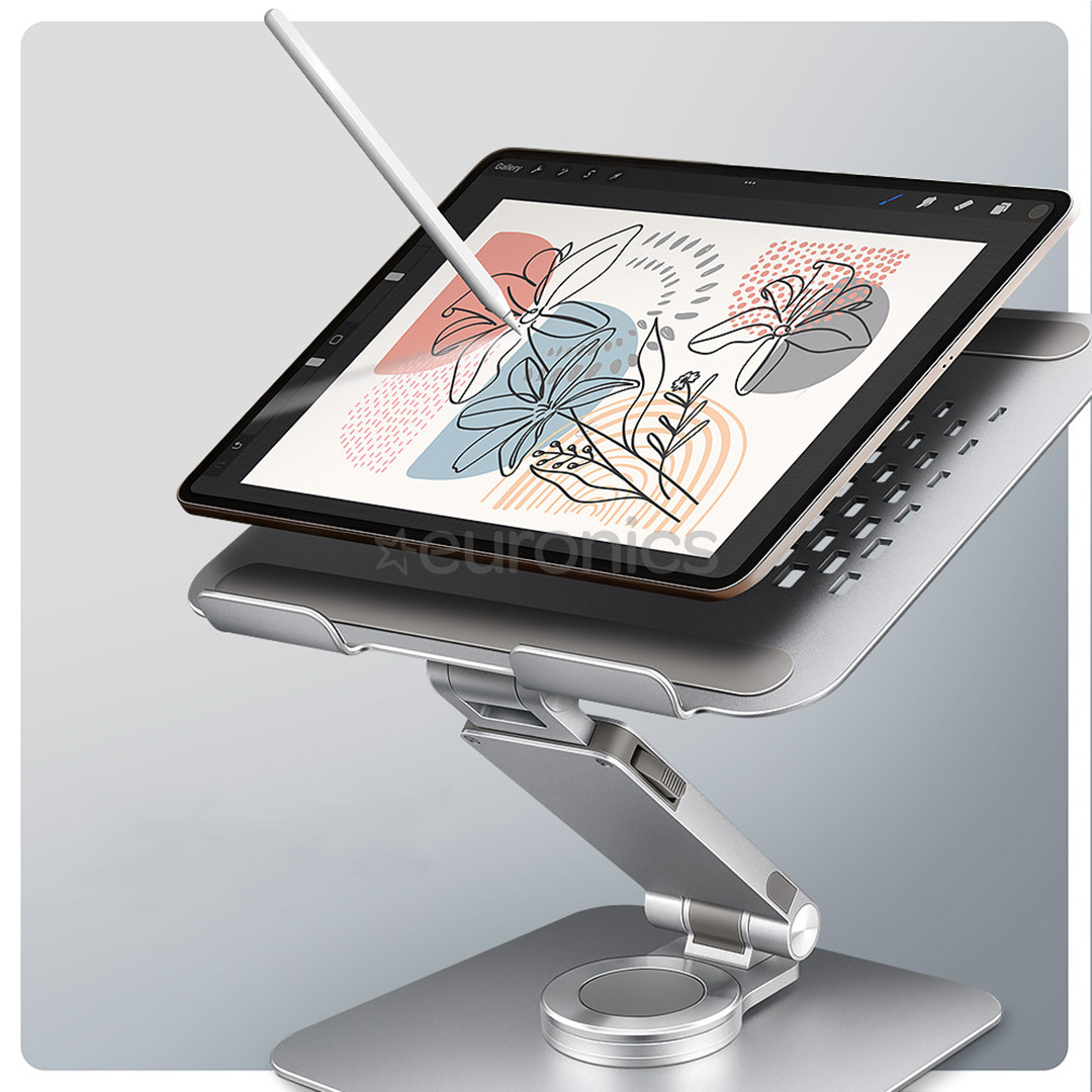 Axagon STND-LR, 10''-16", 360°, alumiinium - Sülearvuti alus