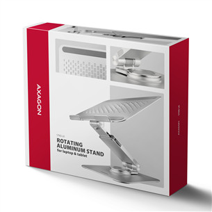 Axagon STND-LR, 10''-16", 360°, alumiinium - Sülearvuti alus