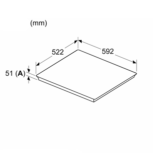 Bosch Seeria 6, laius 60 cm, raamita, must - Integreeritav induktsioonpliidiplaat