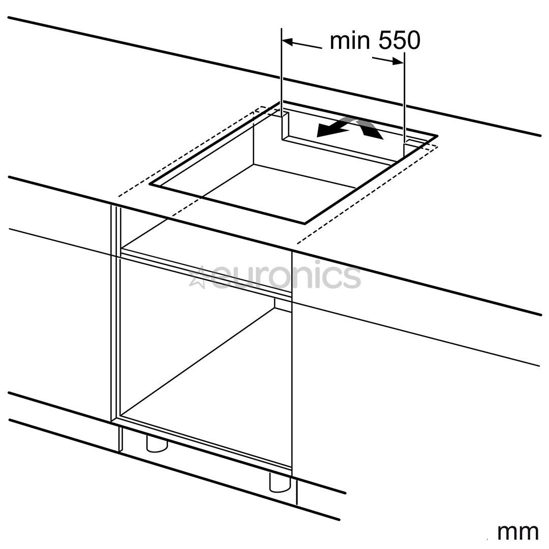 Bosch, Series 6, width 60 cm, frameless, black - Built-in induction hob