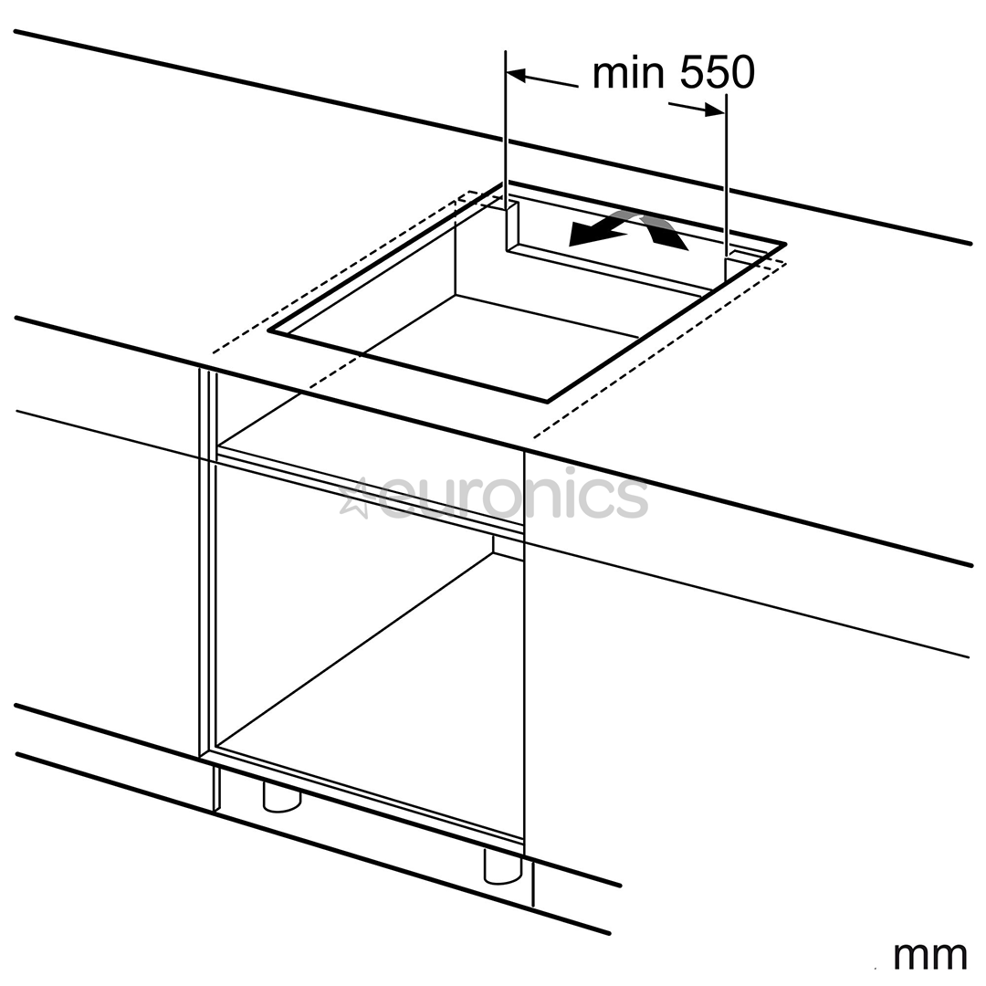 Bosch Seeria 6, laius 60 cm, raamita, must - Integreeritav induktsioonpliidiplaat