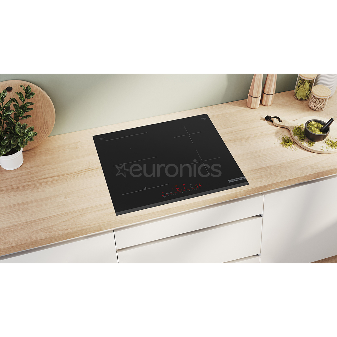 Bosch Seeria 6, laius 60 cm, raamita, must - Integreeritav induktsioonpliidiplaat