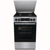 Gorenje, 70 л, ширина 50 см, серый - Газовая плита с электрической духовкой
