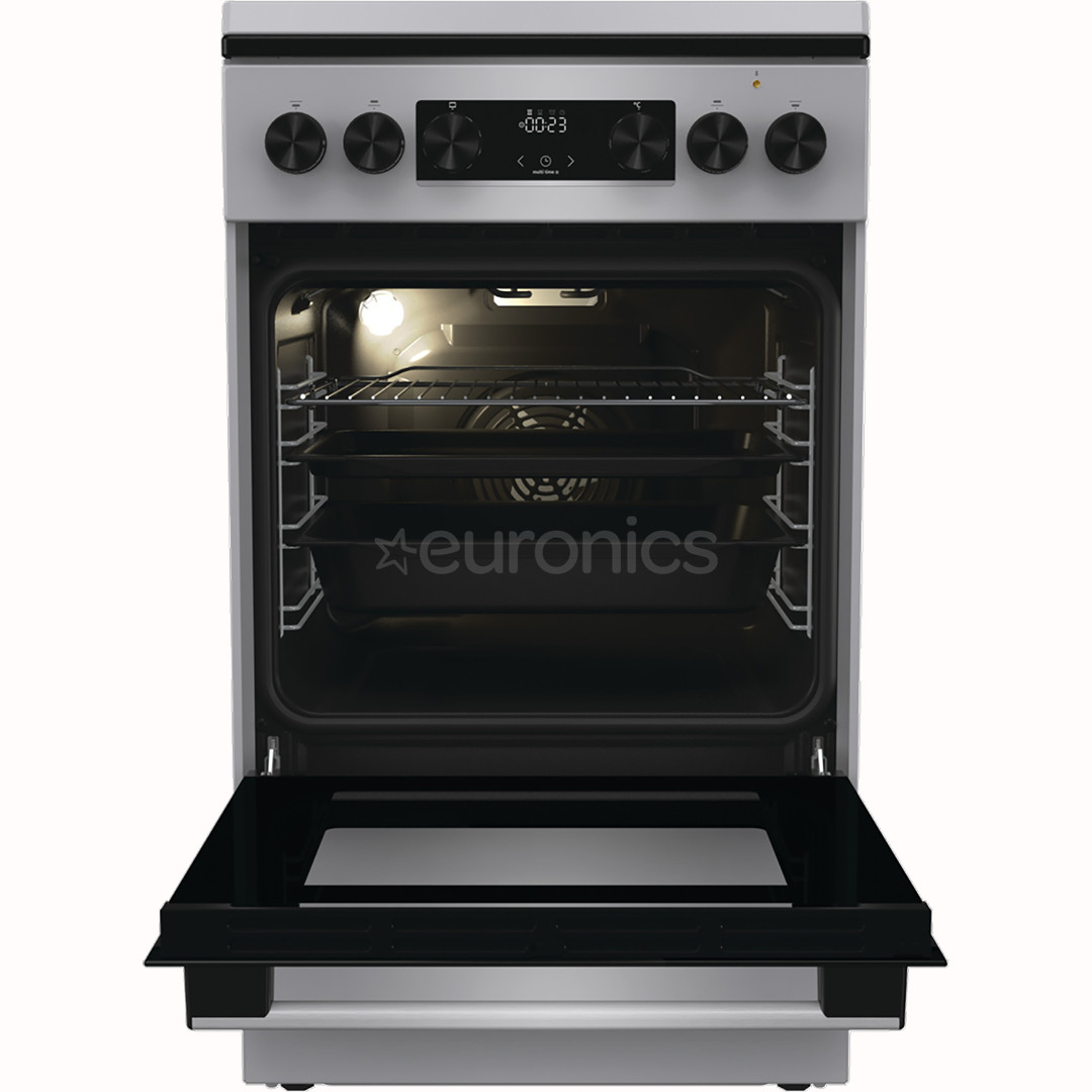 Gorenje, 70 L, width 50 cm, grey - Gas cooker with electric oven