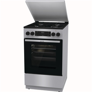 Gorenje, 70 L, width 50 cm, grey - Gas cooker with electric oven