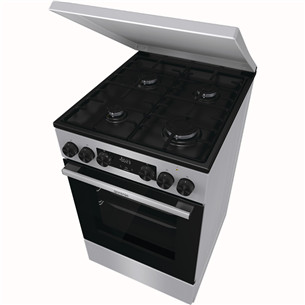 Gorenje, 70 L, width 50 cm, grey - Gas cooker with electric oven