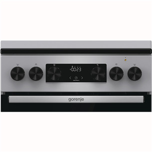 Gorenje, 70 L, width 50 cm, grey - Gas cooker with electric oven
