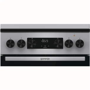Gorenje, 70 л, ширина 50 см, серый - Газовая плита с электрической духовкой