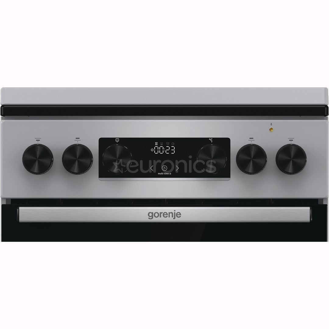 Gorenje, 70 л, ширина 50 см, серый - Газовая плита с электрической духовкой