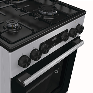 Gorenje, 70 л, ширина 50 см, серый - Газовая плита с электрической духовкой
