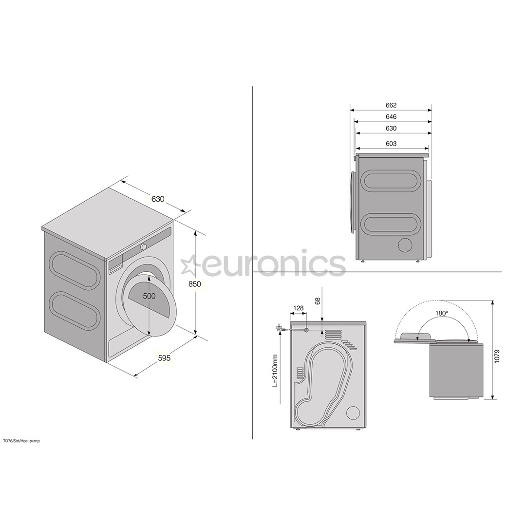 Asko, 8 кг, глубина 60,3 см - Сушильная машина