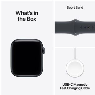 Apple Watch SE 3, 44 mm, GPS + Cellular, sport band, M/L, must alumiinium / must - Nutikell