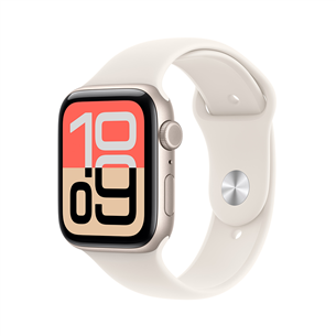 Apple Watch SE 3, 44 mm, GPS + Cellular, sport band, M/L, beež alumiinium / beež - Nutikell