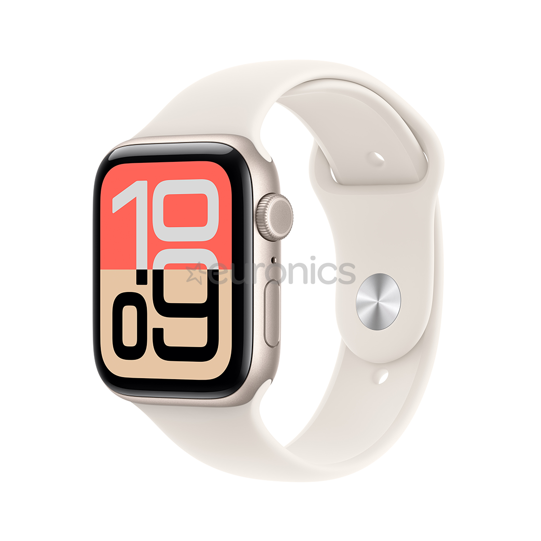 Apple Watch SE 3, 44 mm, GPS + Cellular, sport band, M/L, beež alumiinium / beež - Nutikell