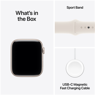 Apple Watch SE 3, 44 mm, GPS + Cellular, sport band, M/L, beež alumiinium / beež - Nutikell