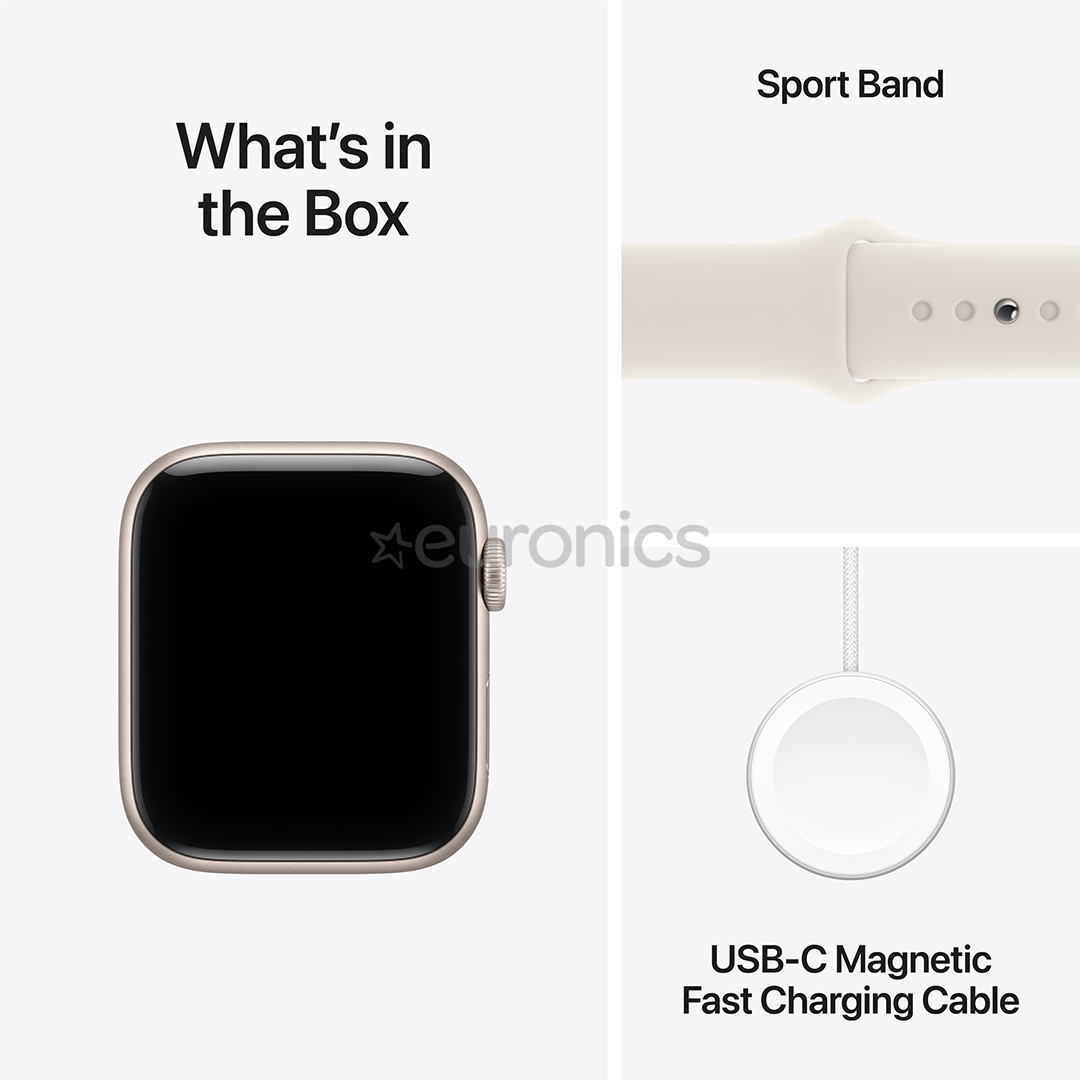 Apple Watch SE 3, 44 mm, GPS + Cellular, sport band, M/L, beež alumiinium / beež - Nutikell