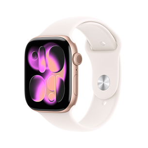 Apple Watch 11, 42 mm, GPS, S/M, roosa kuld - Nutikell